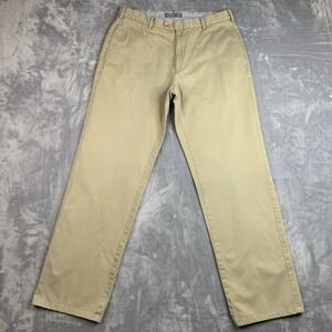 Peter Millar Pima Cotton Pants Mens Size 33x31 Khaki Chino Golf Made In Peru